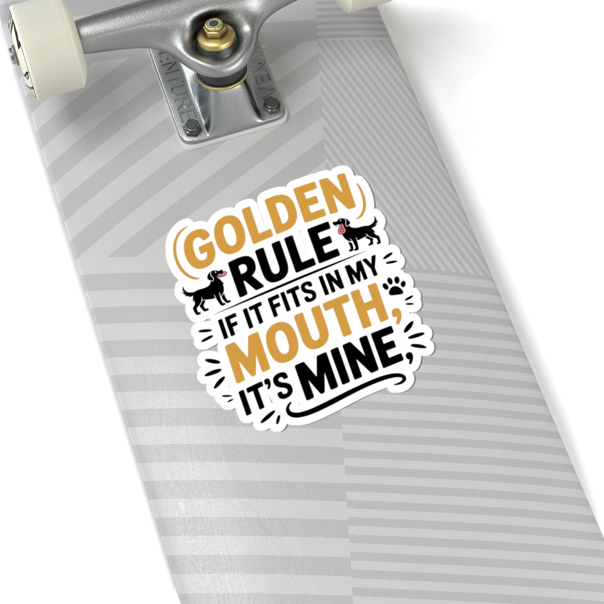 Funny Golden Retriever Sticker - Playful Dog Rule Vinyl Decal for Pet Lovers & Owners
