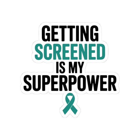 Cervical Cancer Awareness Sticker - Heroic Screening Vinyl Decal for Women, Survivors, and Health Advocates