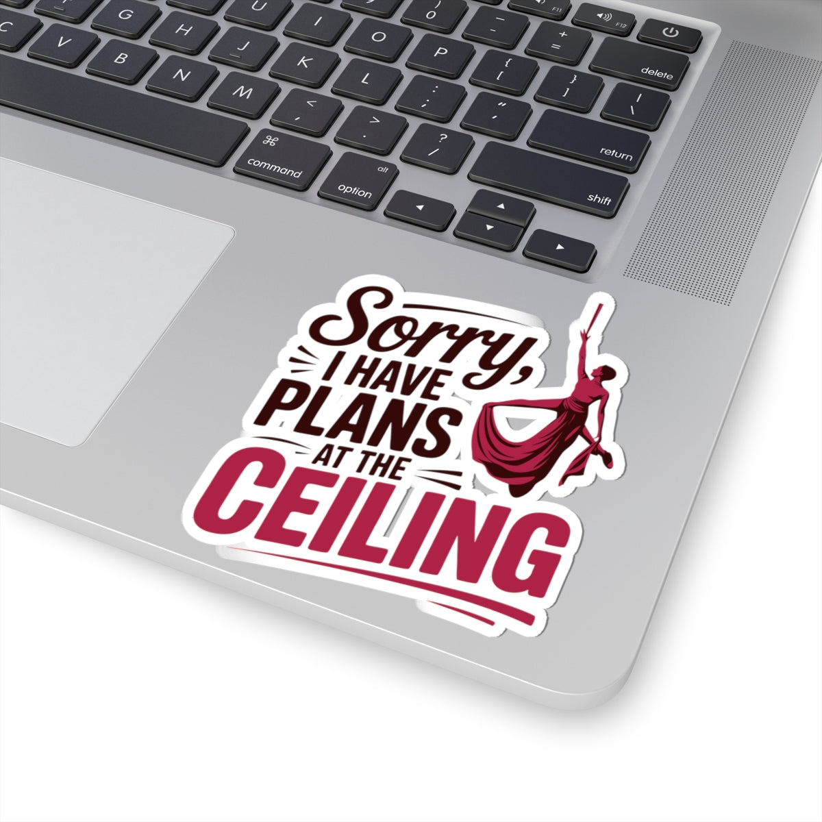 Aerial Silk Sticker – Funny Ceiling Plans Quote Decal for Aerialists, Circus Performers & Silk Dancers
