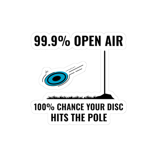 Disc Golf Pole Hit Sticker - Fairway Humor Vinyl Decal for Players & Course Enthusiasts