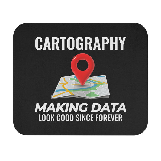 Humorous Cartography Mouse Pad - Data Visualization Non-Slip Rubber Base for Mappers & Geographers