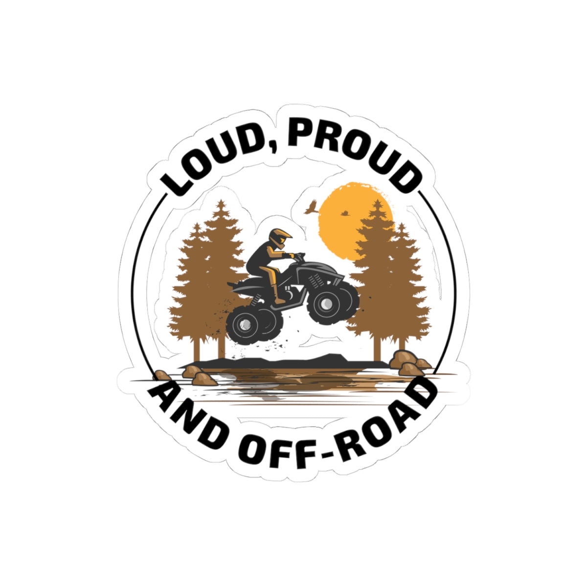 ATV Sticker Vinyl Quad Bike Motocross Racing Proud Mom Off-Road Parent Forest Trail Supporter