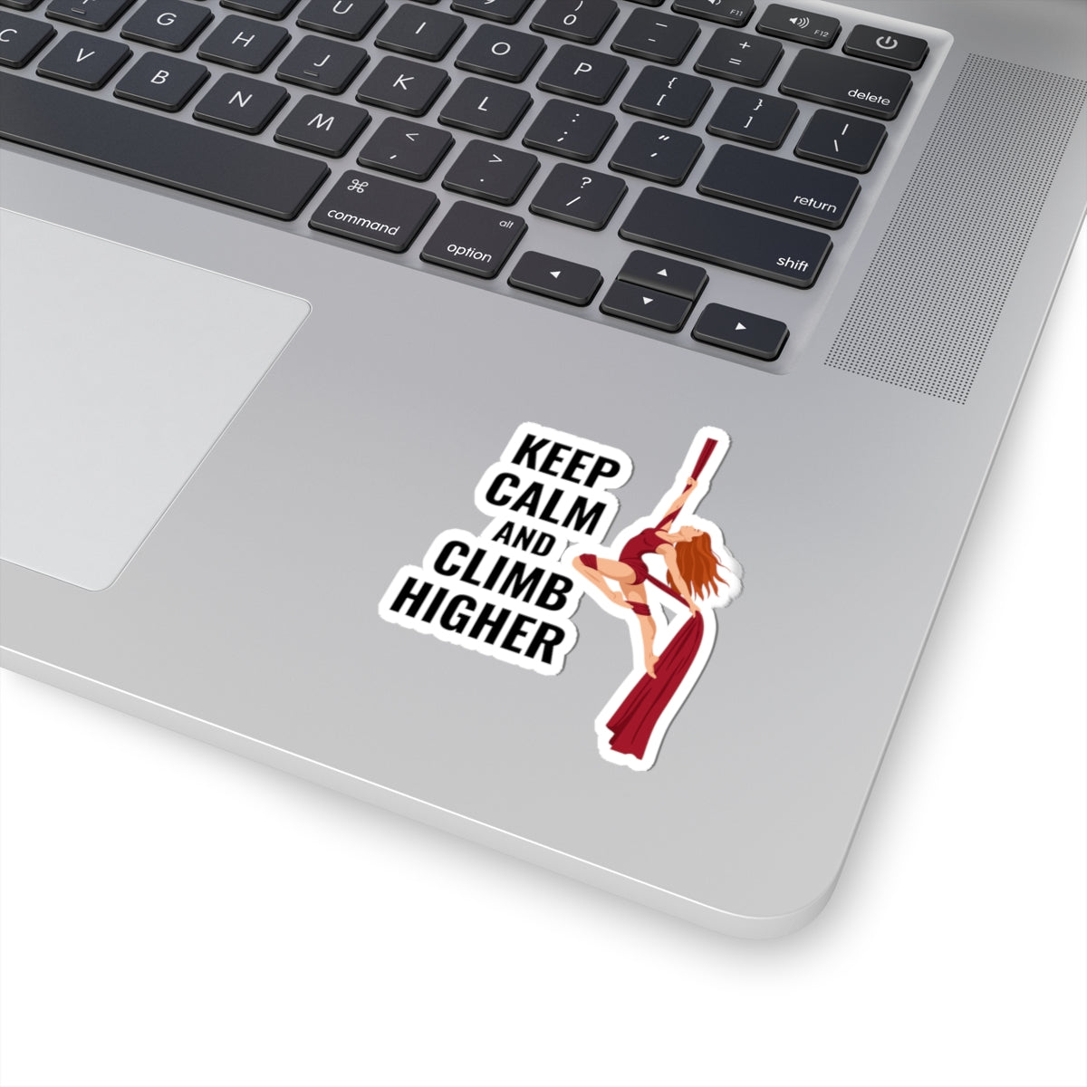 Aerial Silk Sticker – Motivational Climb Higher Quote Decal for Aerialists, Circus Performers & Silk Dancers