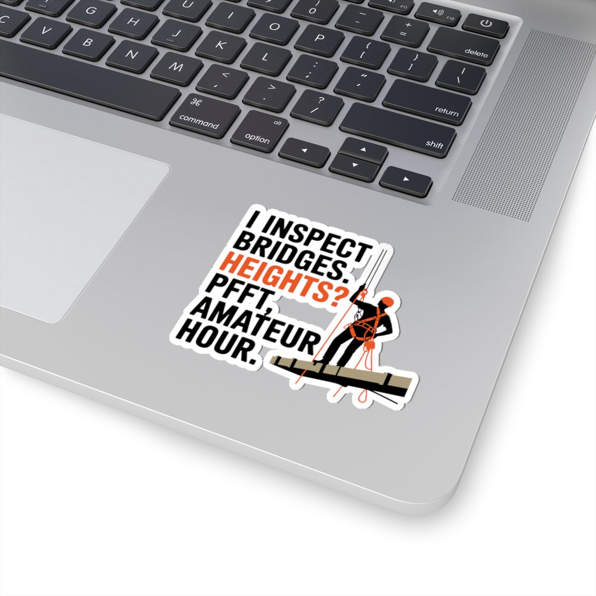 Bridge Tech Decal - Fearless Inspector Vinyl Sticker for Civil Engineers & Crews