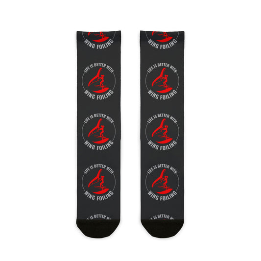 Wing Foiling Socks - Life is Better with Wing Foiling Design