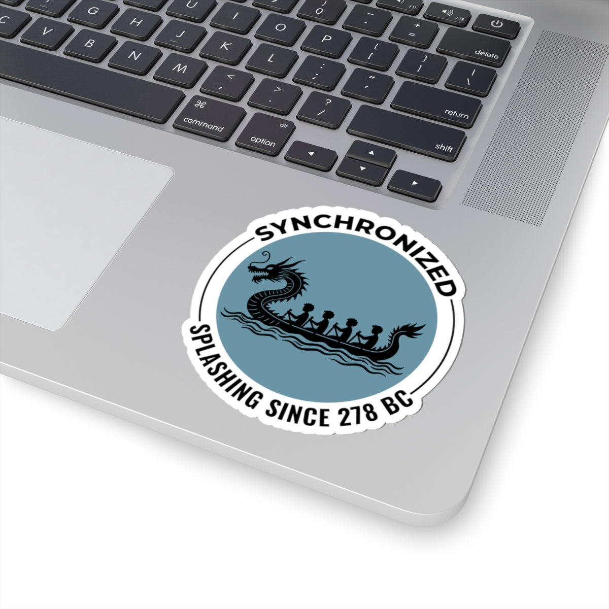 Ancient Dragon Boat Racing Sticker - Synchronized Paddling Vinyl Decal for Rowing Teams and Festivals
