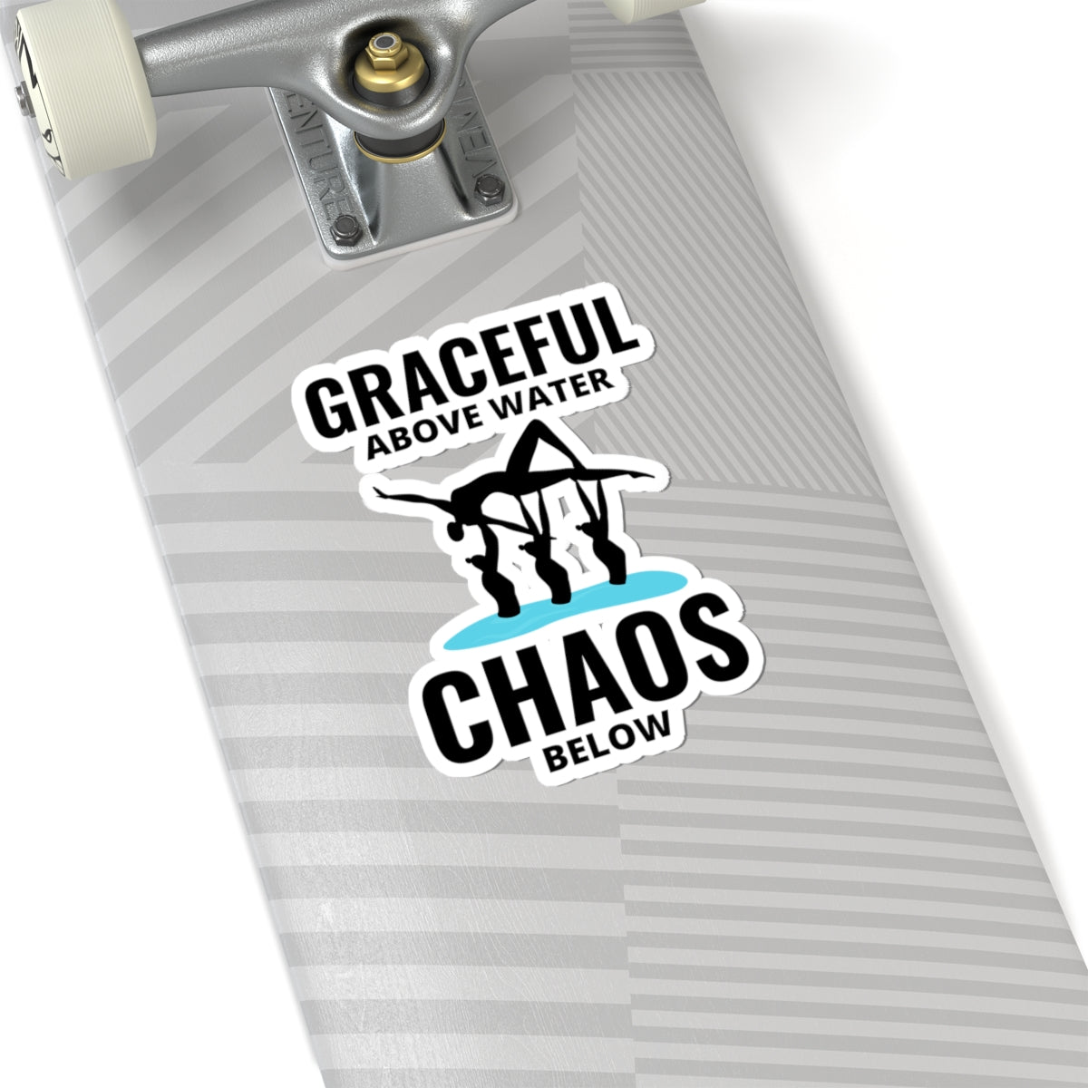 Graceful Synchronized Swimming Sticker - Humorous Vinyl Decal for Swimmers and Coaches