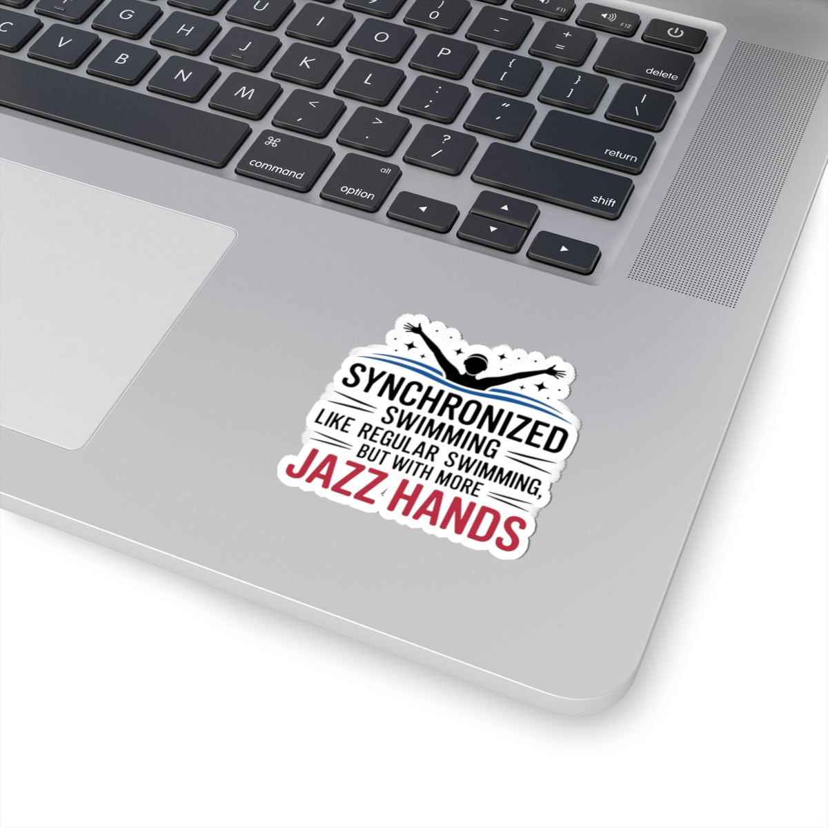 Funny Synchronized Swimming Sticker - 'More Jazz Hands' Vinyl Decal for Swim Teams