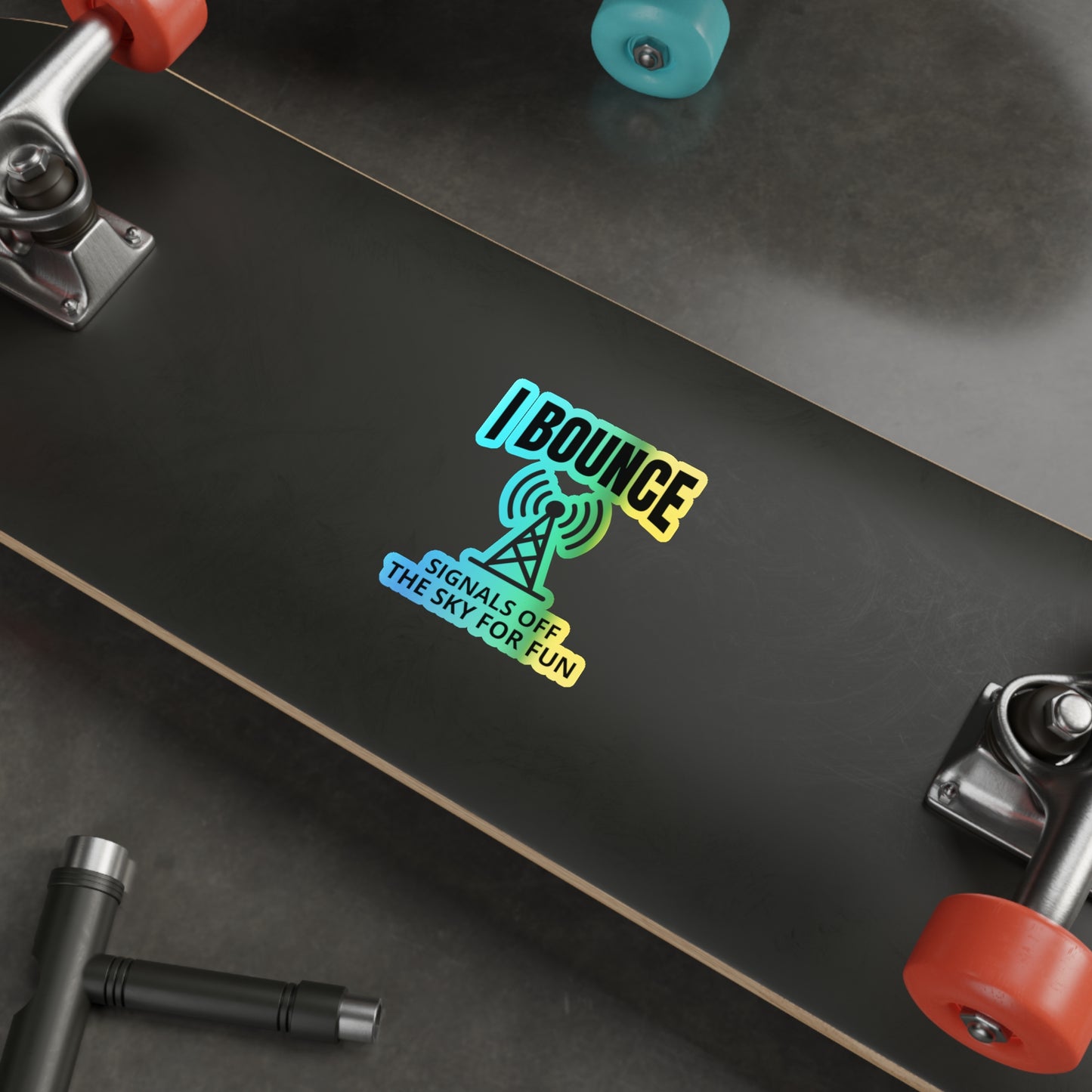 Ham Radio Operator Stickers Holographic Vinyl Decal