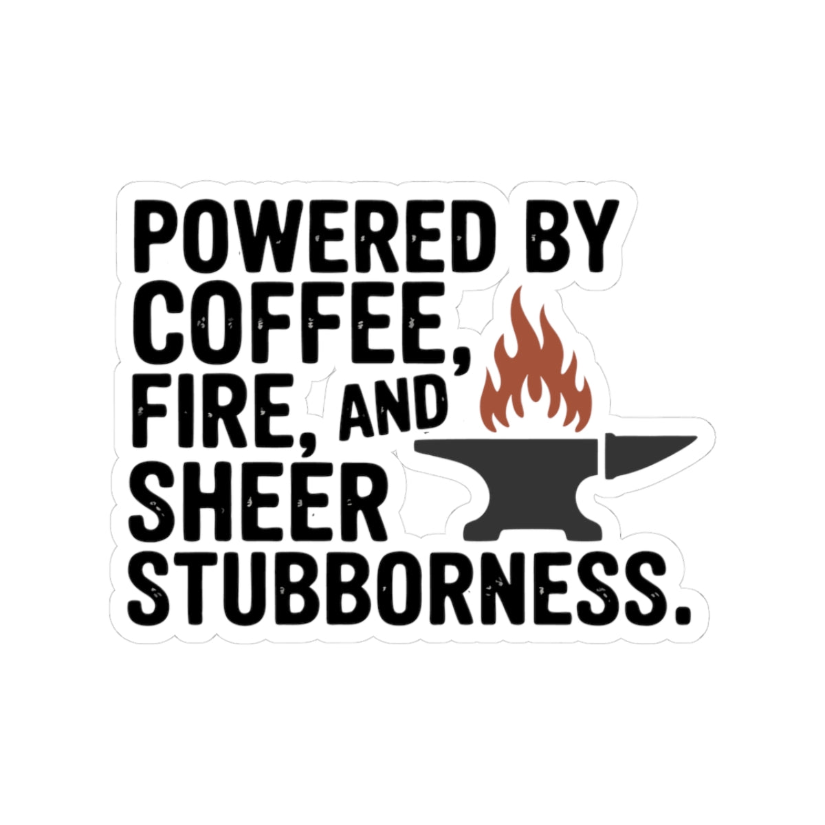 Blacksmith Anvil Sticker – Funny Forge Fuel Humor Decal for Metalworkers Forging Enthusiasts