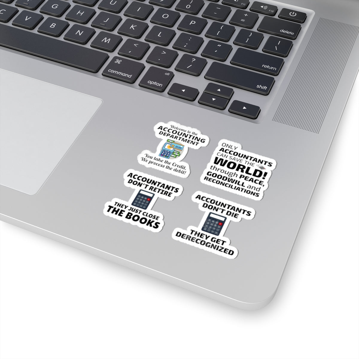 Accountant Sticker Pack – 4 PCS Funny Close the Books Decal Set for Accountants CPAs and Finance Pros