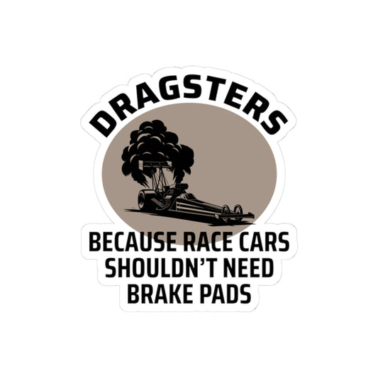 Dragster Drag Racing Sticker Vinyl - Top Fuel & Quarter Mile Decal for Drag Strip Fans