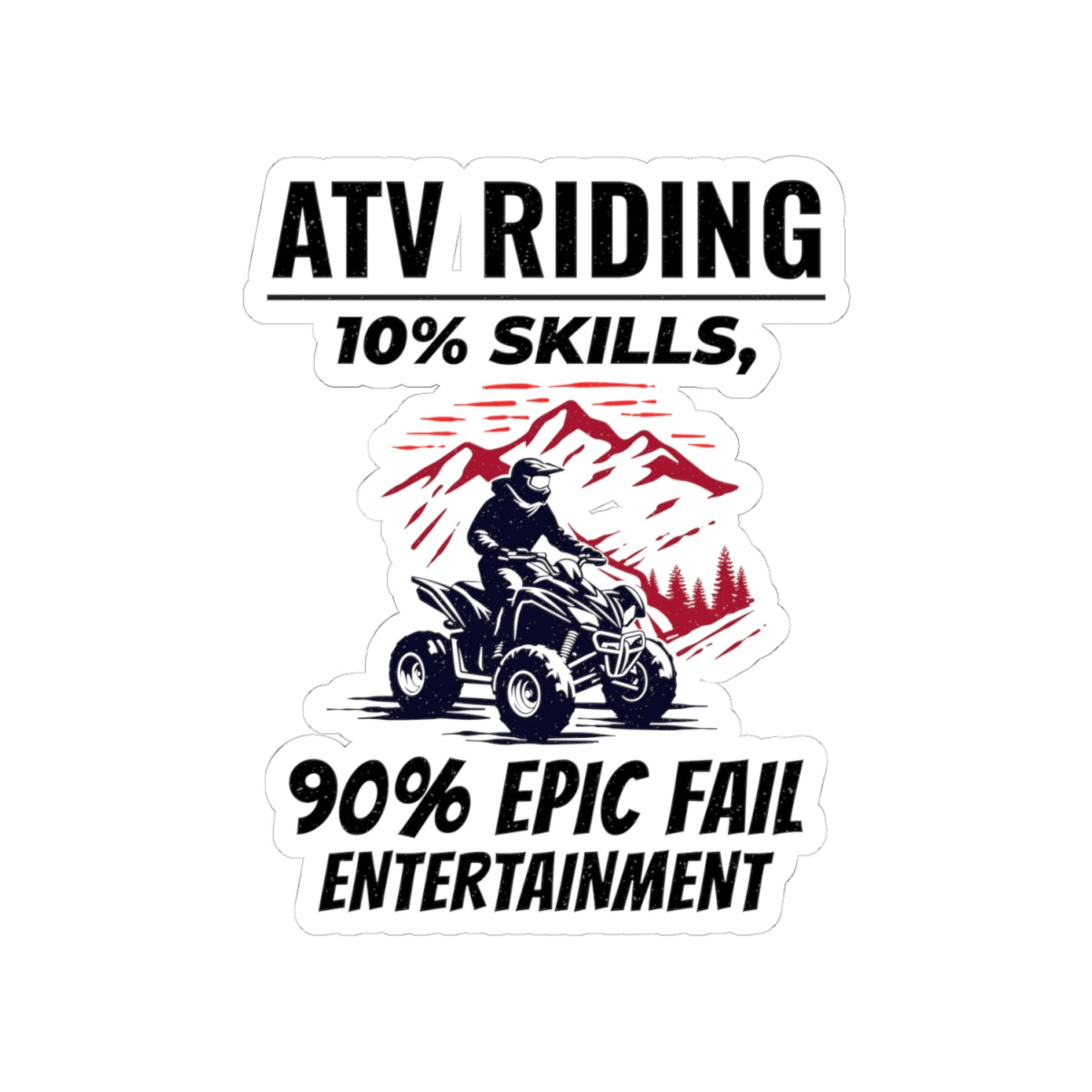 ATV Sticker Vinyl Quad Bike Motocross Racing Off-Road Adventure Enthusiasts Trail Riders