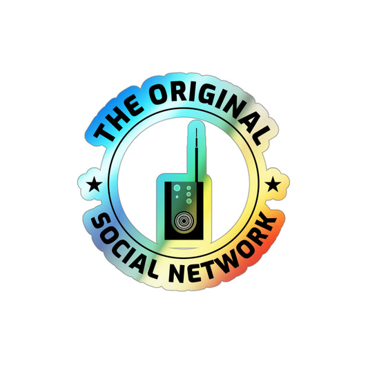 Amateur Ham Radio Operator Stickers Holographic Vinyl Decal - QSO Conversations & Radio Community