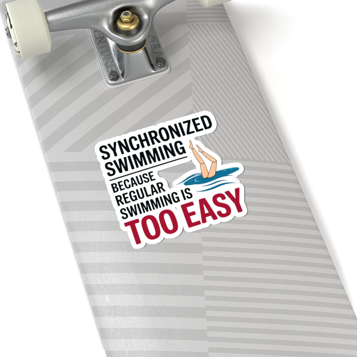 Humorous Synchronized Swimming Sticker - Challenge Accepted Vinyl Decal for Swimmers