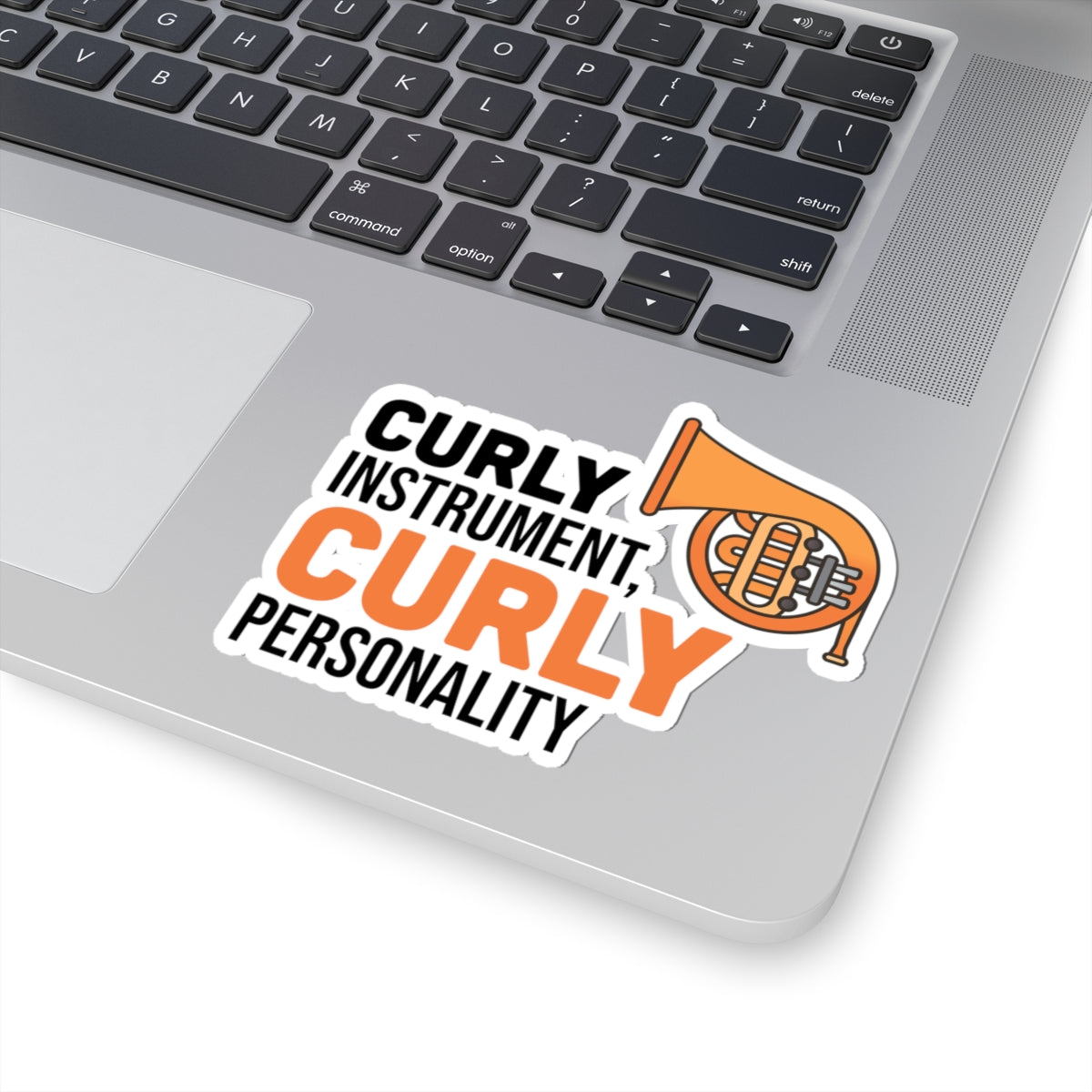 French Horn Personality Sticker - Curly Instrument Vinyl Decal for Musicians
