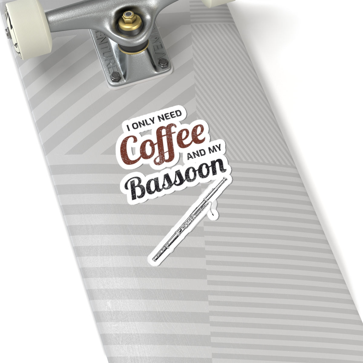 Coffee & Bassoon Sticker - Musician Life Vinyl Decal for Bassoonists & Orchestra Lovers