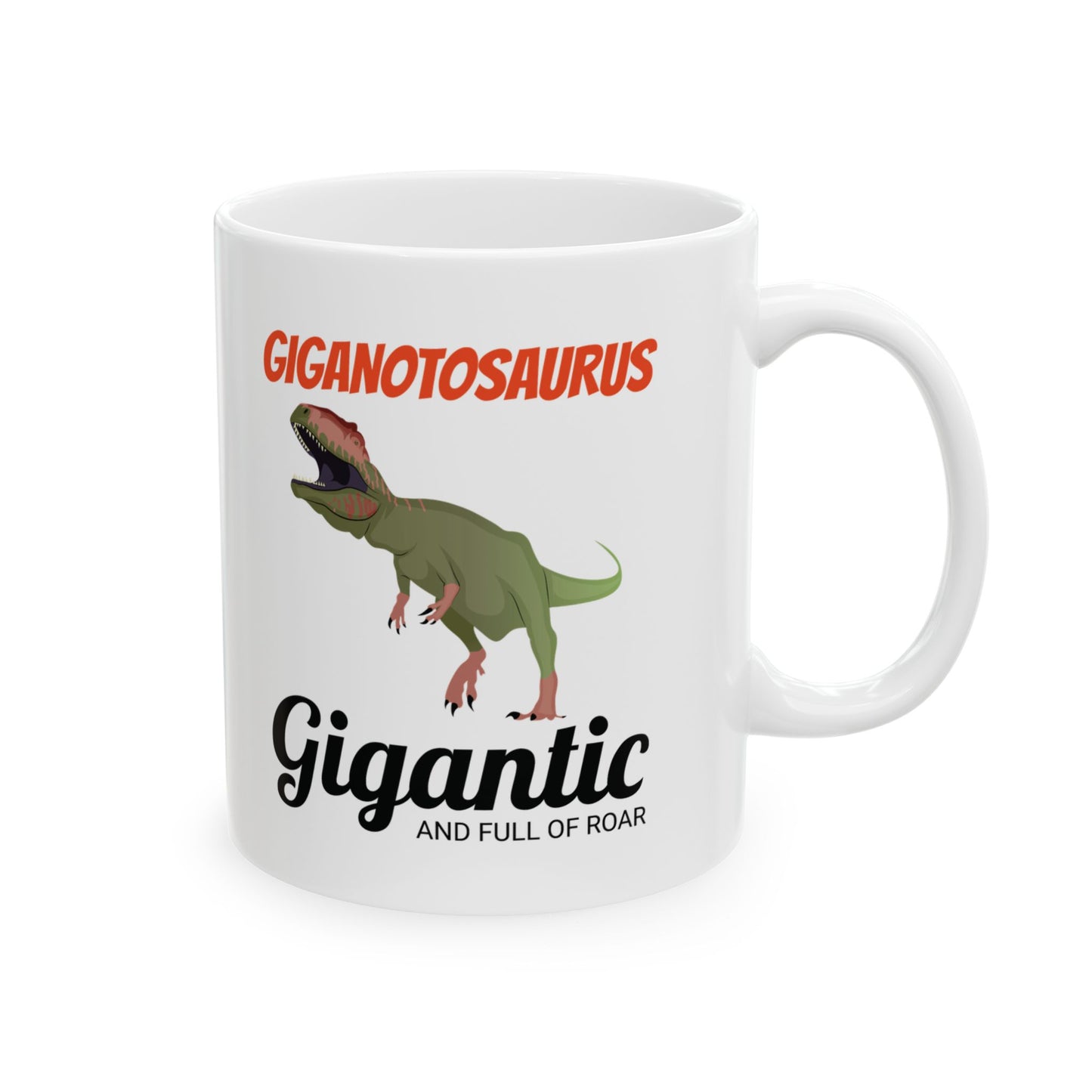 Dinosaur Fossil Mug - Giganotosaurus, Roar - Dino Gift
