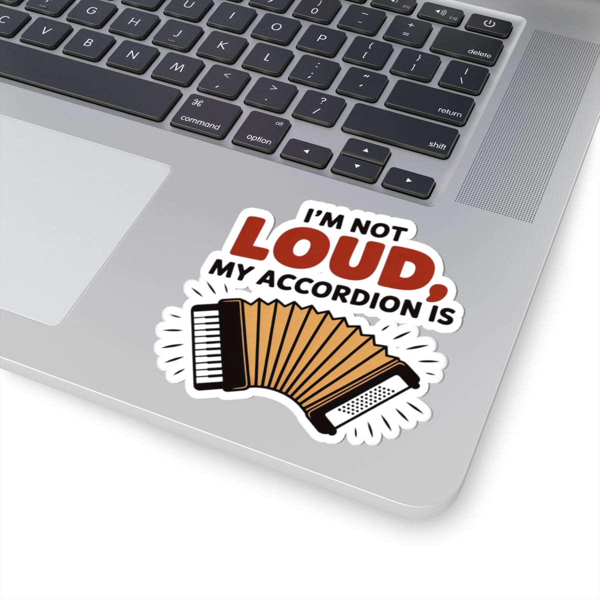 Accordion Sticker – Volume Denial Humor Decal for Squeezebox Players, Polka Band Members
