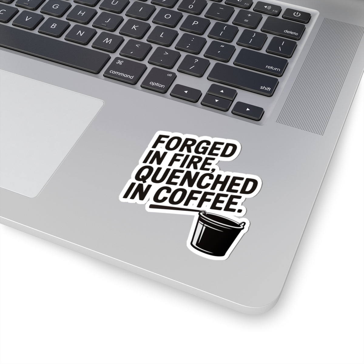 Blacksmith Forge Sticker – Funny Quench Coffee Humor Decal for Metalworkers Bladesmiths