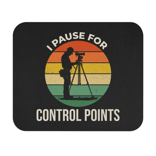 Surveying Control Point Mouse Pad - Geodetic Engineering Non-Slip Rubber Base for Land Surveyors