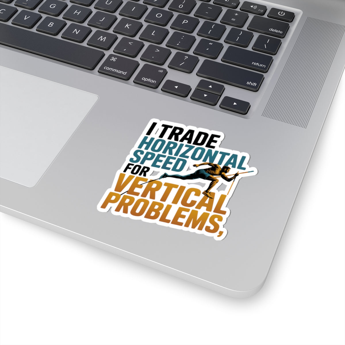 Pole Vault Sticker – Clever Speed vs Vertical Humor Sport Decal for Track & Field Athletes Vaulters