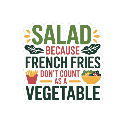 Funny Dietitian Sticker - Salad Vegetable Vinyl Decal for Registered Dietitians, Nutritionists