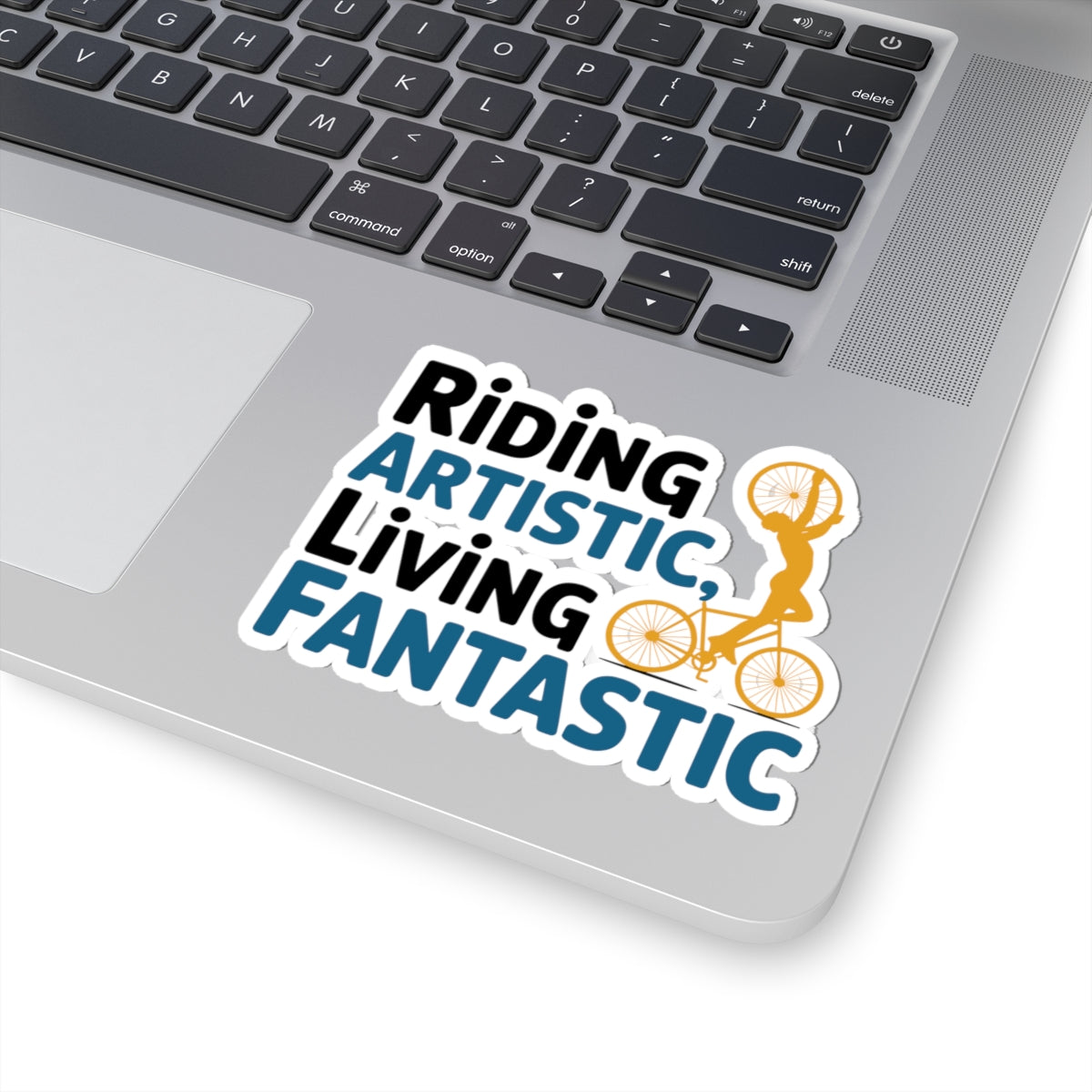 Motivational Indoor Cycling Sticker - Artistic Living Vinyl Decal for Unicycle Performers, Studio Riders, Competitive Teams