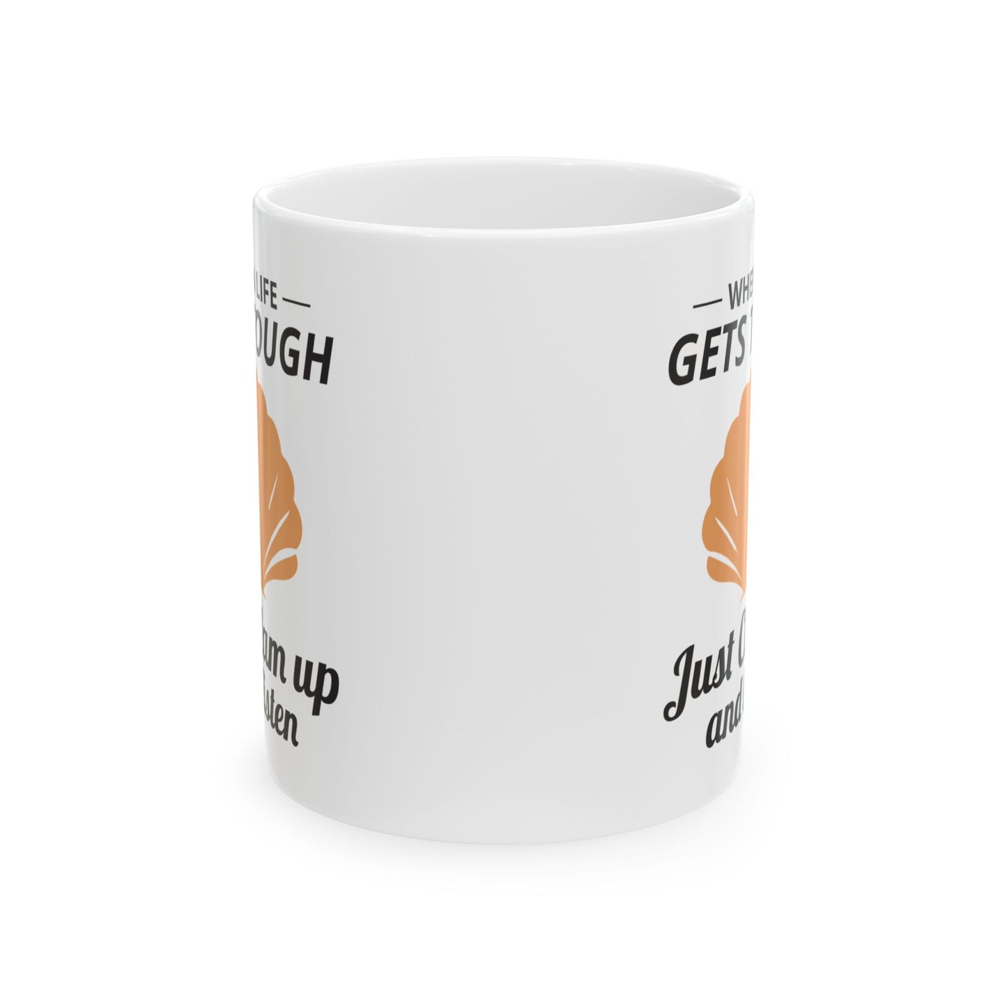 Clam Up Mug, Listen Clam, Tough Times Ocean Gift