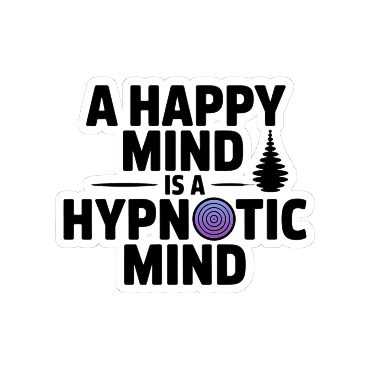 Joyful Trance Decal - Happy Hypnotic State Vinyl Sticker for Hypnotherapists, Positive Mind Practitioners