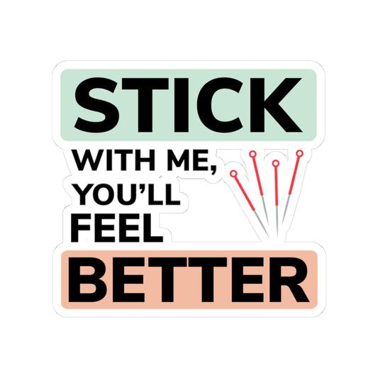 Acupuncture Wordplay Sticker - Healing Promise Vinyl Decal for Acupuncturists, TCM Practitioners