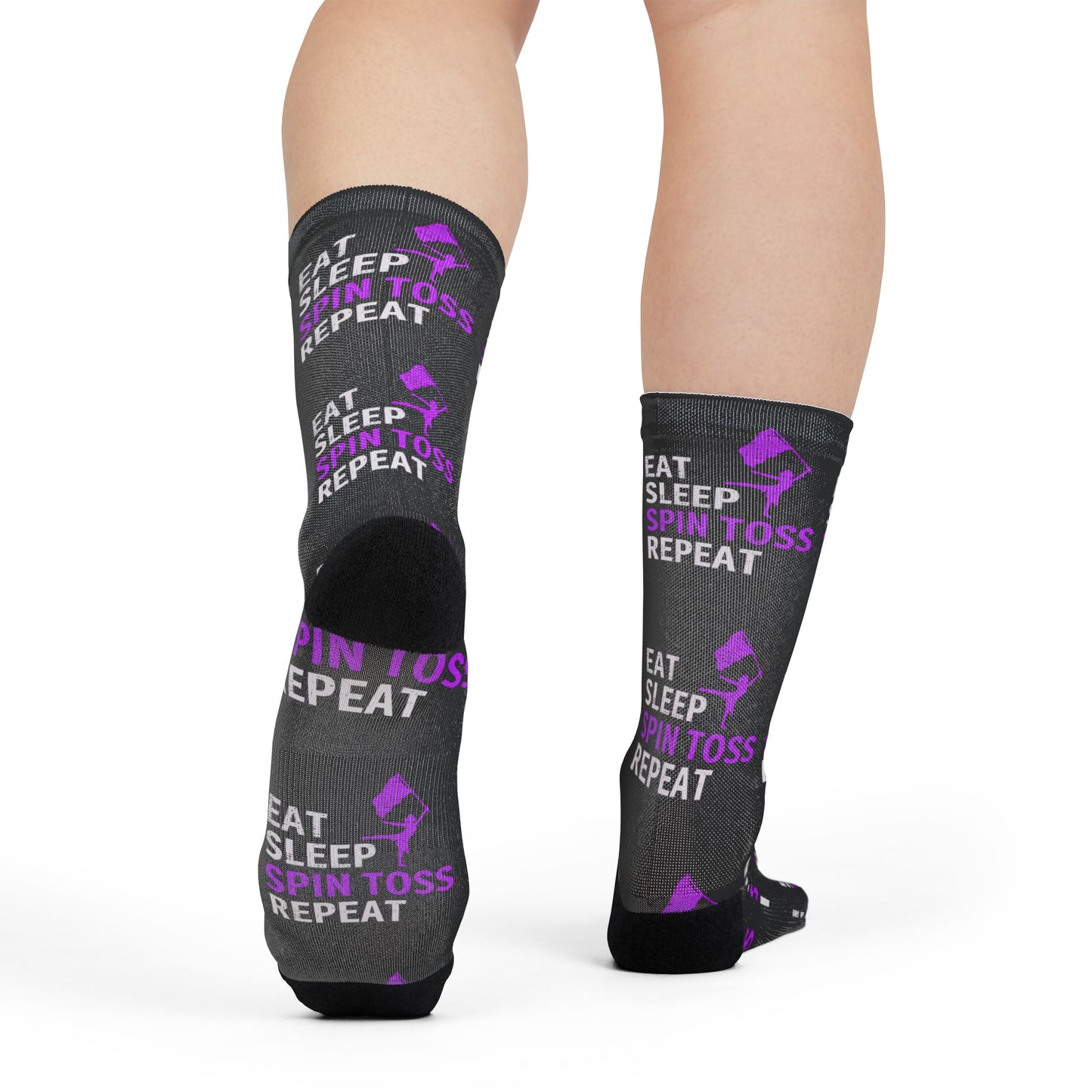 Color Guard Socks Eat Sleep Spin Toss Dance Team Cheerleading Gifts