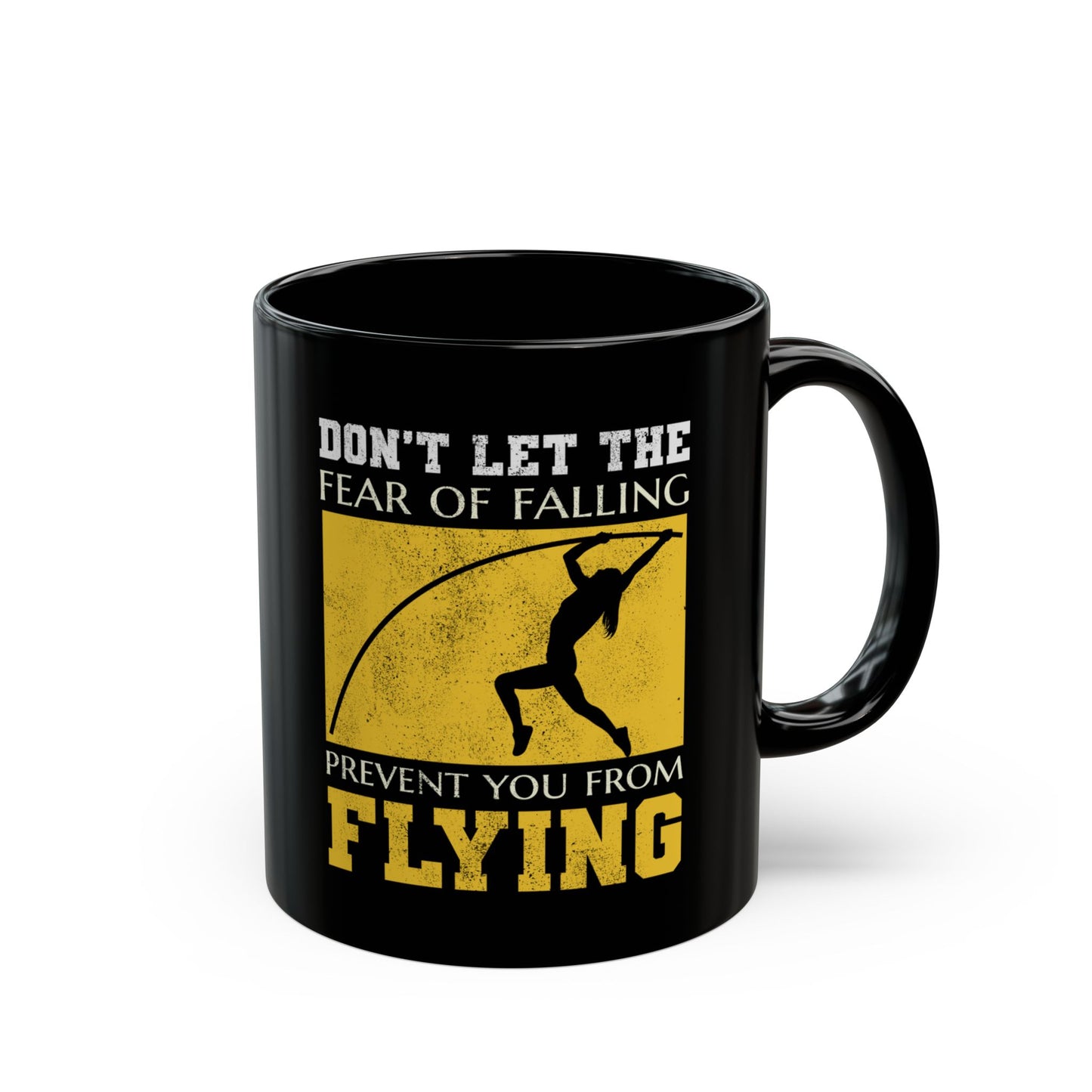 Pole Vault Mug Black – Motivational Gift for Vaulter Athletes Coaches 11oz