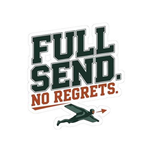 Wingsuit Flying Sticker – Bold Varsity Style Freefall Decal for BASE Jumpers Extreme Sports Fans