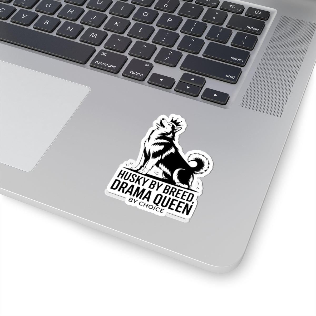 Dramatic Husky Sticker - Sassy Dog Vinyl Decal for Husky Lovers & Pet Owners