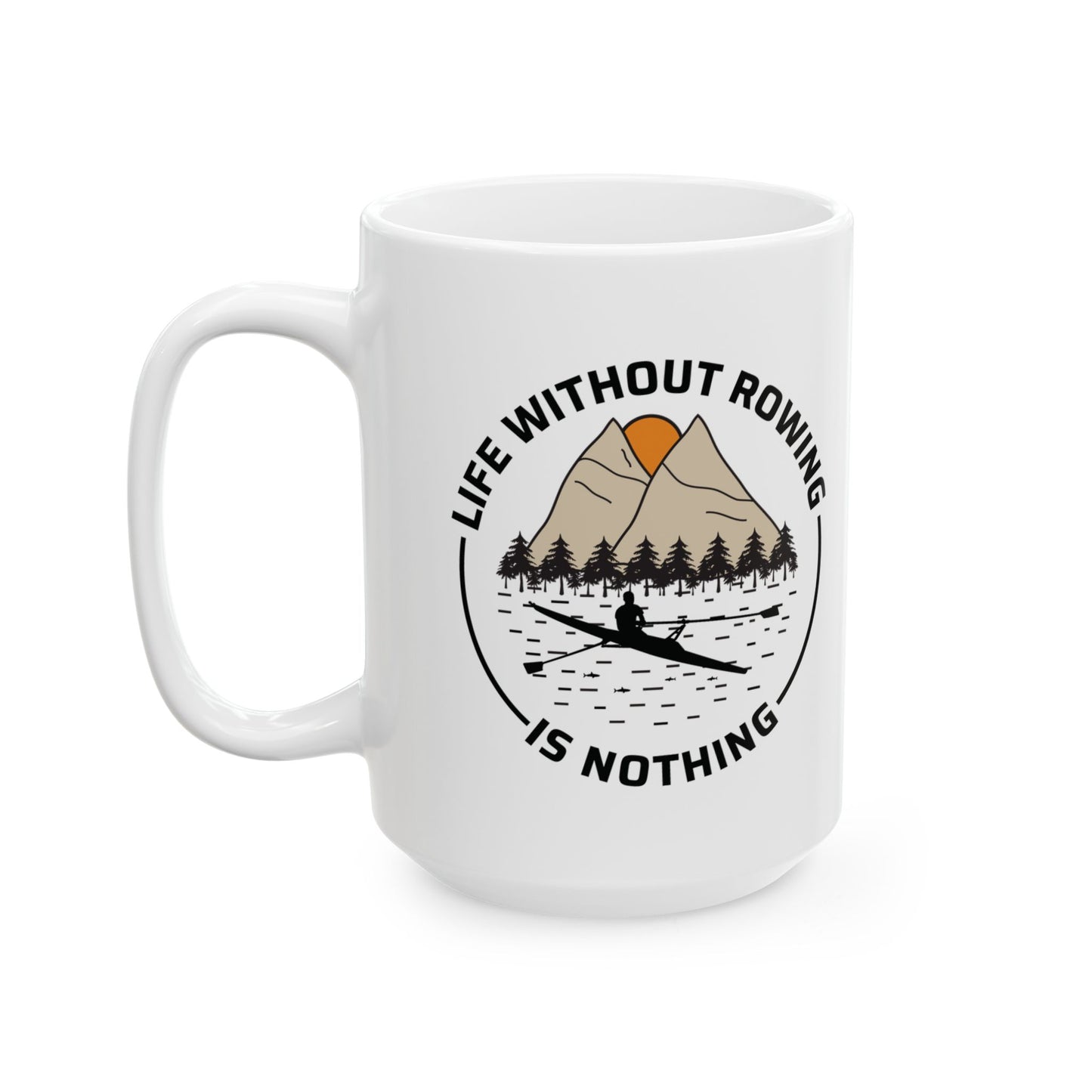 Rowing Mug Mountain Lake Enthusiast Outdoor Adventure Sport