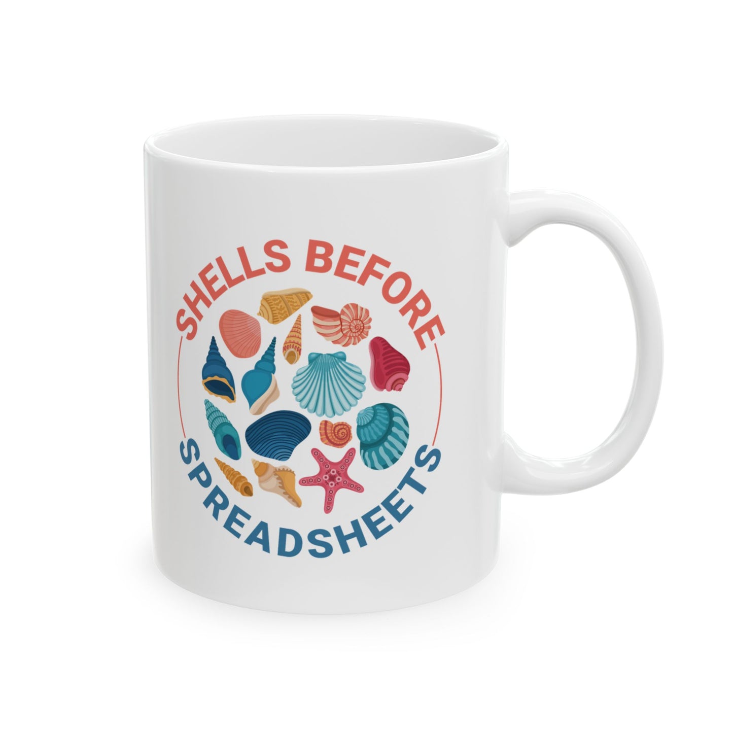 Seashells Collector Mug, Ocean Lover, Beachcomber