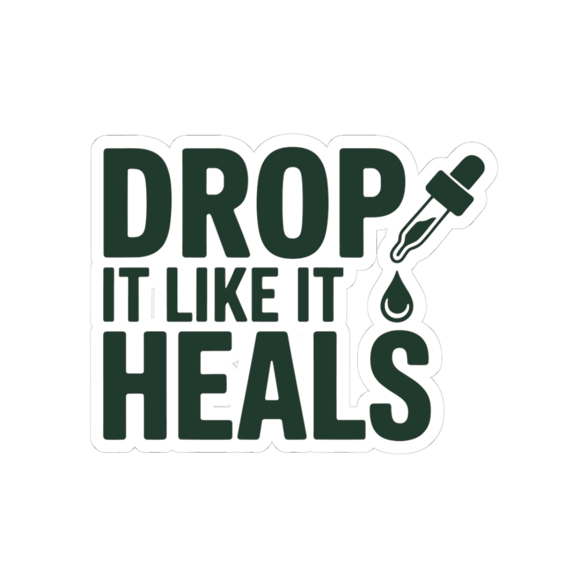 Homeopathy Healing Sticker - Drop Therapy Vinyl Decal for Homeopaths, Natural Medicine Fans