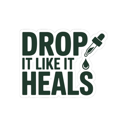 Homeopathy Healing Sticker - Drop Therapy Vinyl Decal for Homeopaths, Natural Medicine Fans