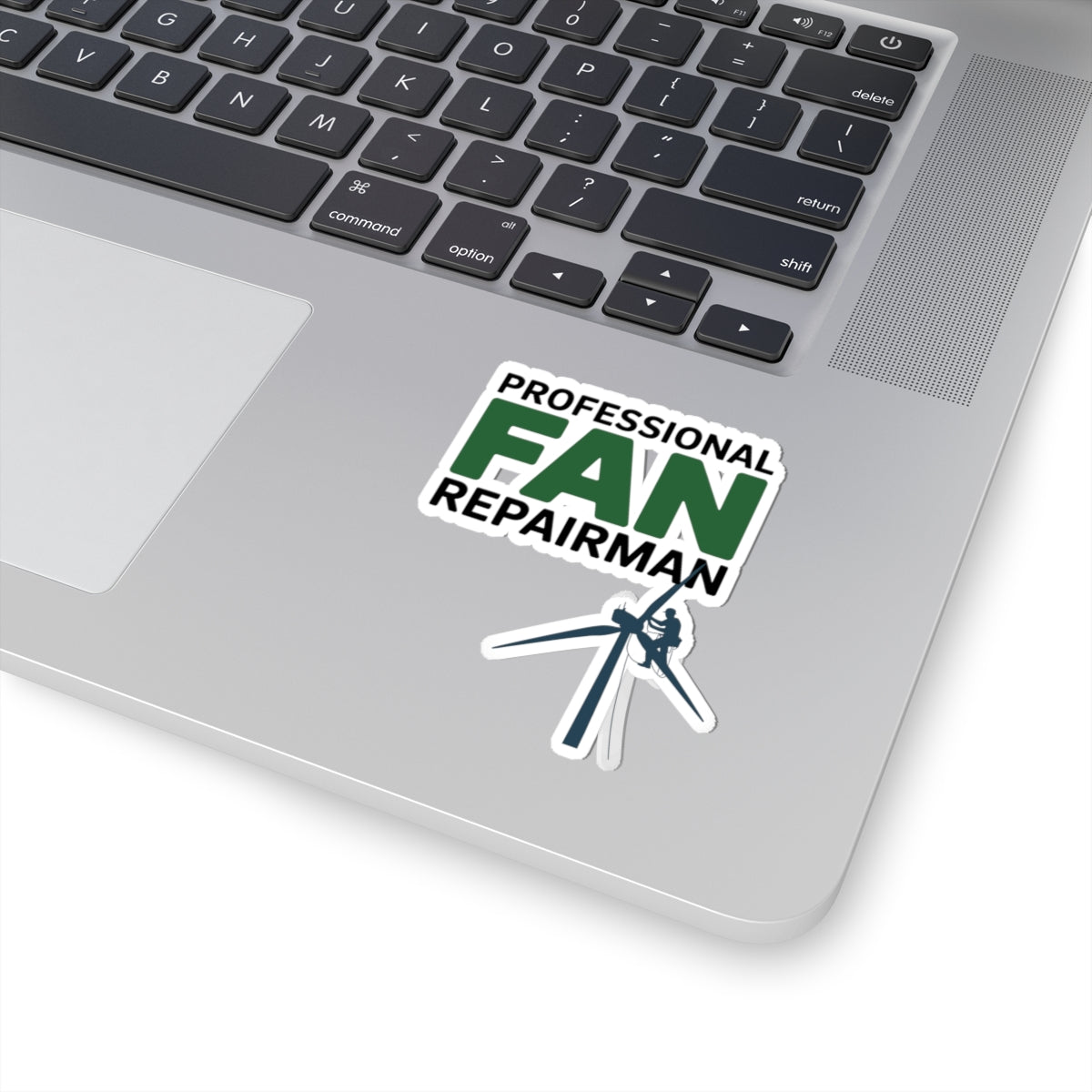 Wind Turbine Tech Sticker - Professional Fan Repairman Vinyl Decal for Technicians