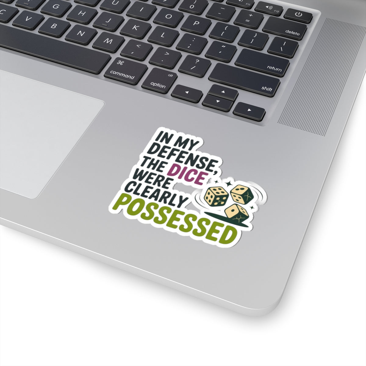 Backgammon Sticker – Funny Dice Possessed Quote Decal for Adults Board Game Night Enthusiasts