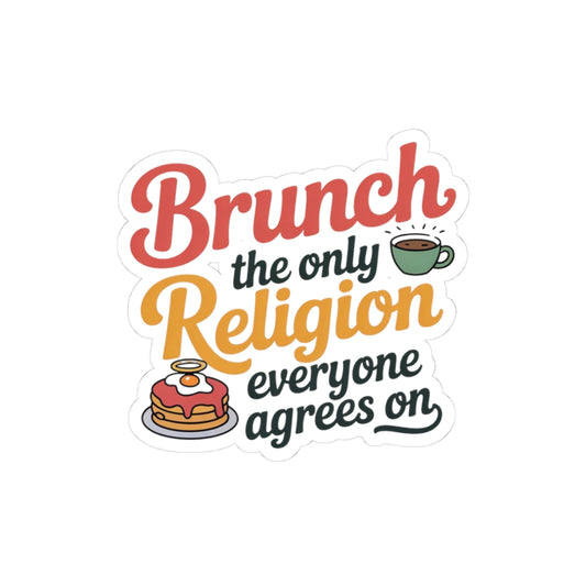 NYC Brunch Believer Sticker - Pancake Devotee Vinyl Decal for Weekend Foodies