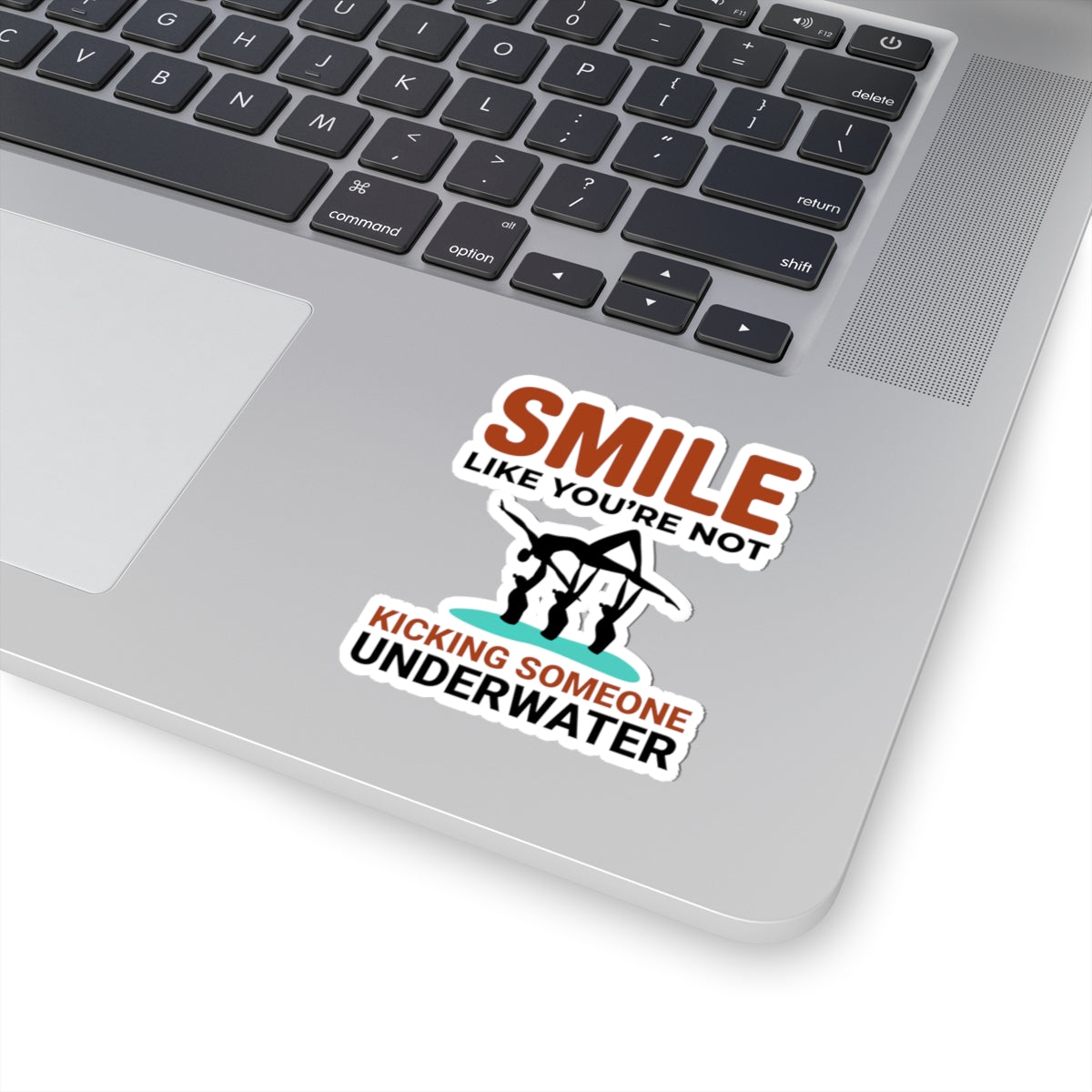 Funny Synchronized Swimming Sticker - Smile Like You're Not Kicking Someone Vinyl Decal for Swimmers
