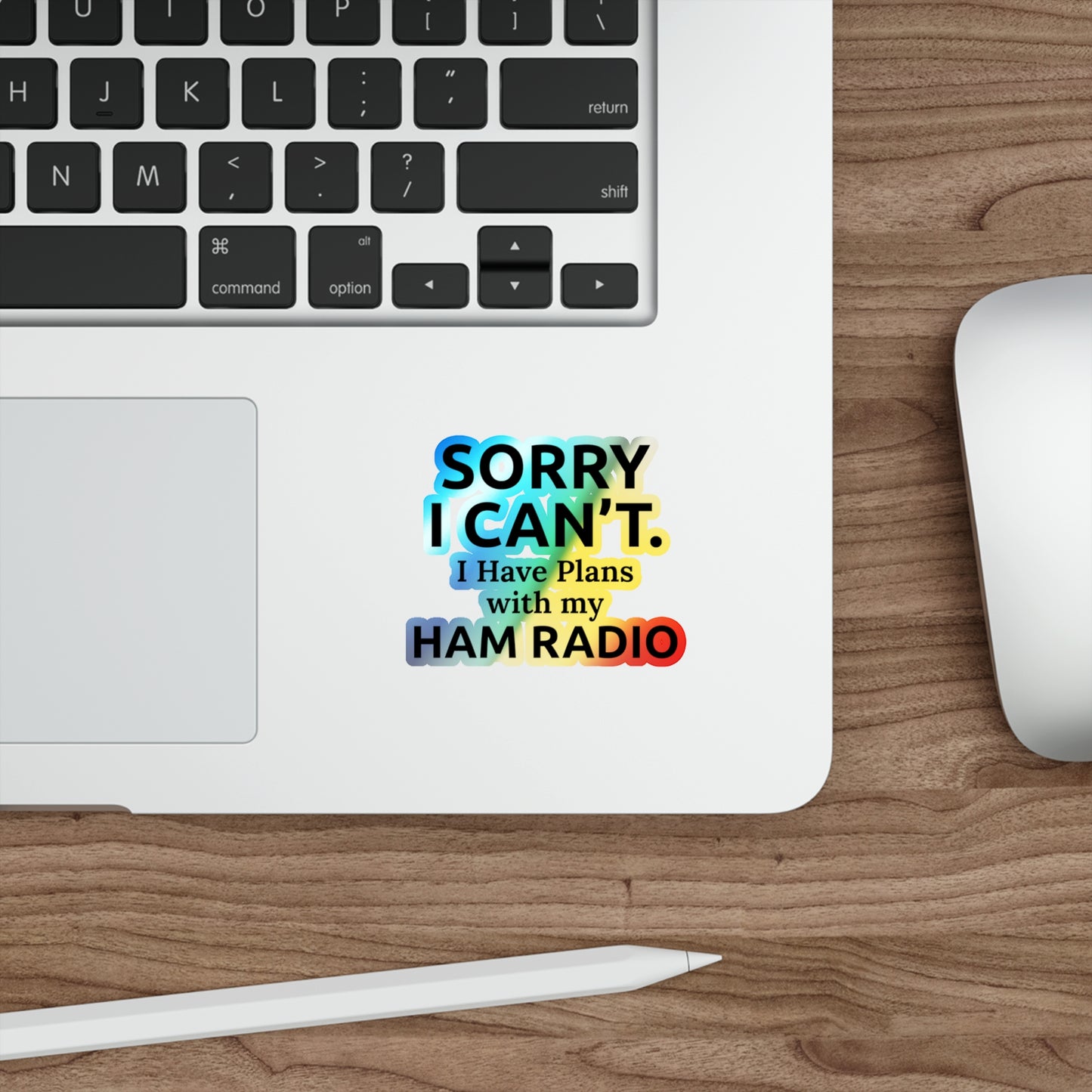 Amateur Ham Radio Operator Stickers Holographic Vinyl Decal - Shack Time & QSO Priorities