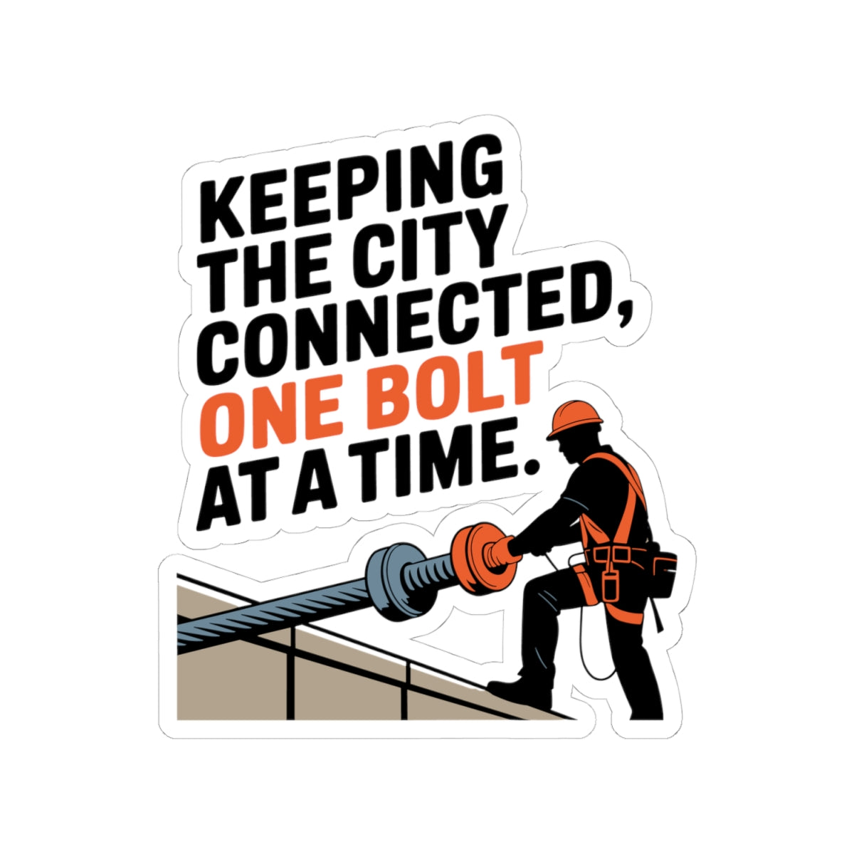 Bridge Inspector Sticker - City Connected Vinyl Decal for Engineers & Techs