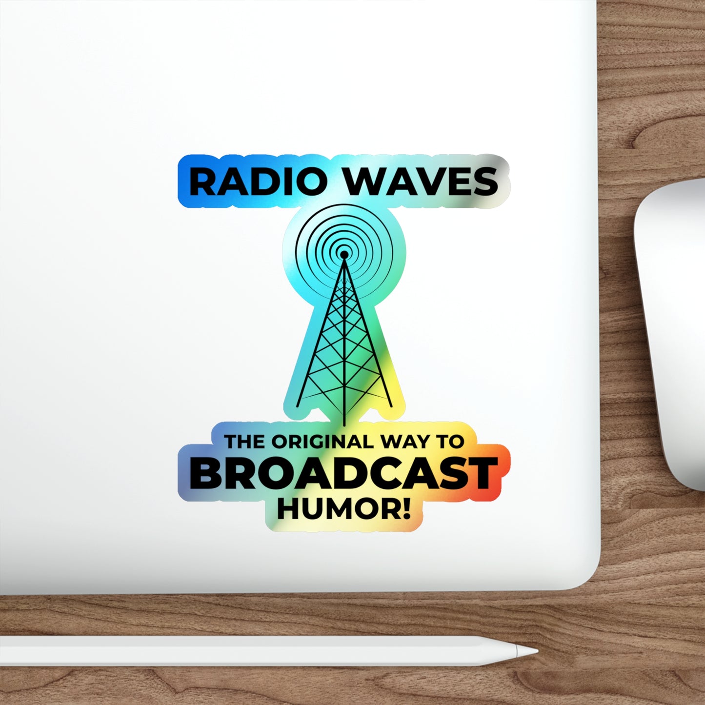 Amateur Ham Radio Operator Stickers Holographic Vinyl Decal - Airwave Humor & QSO Comedy