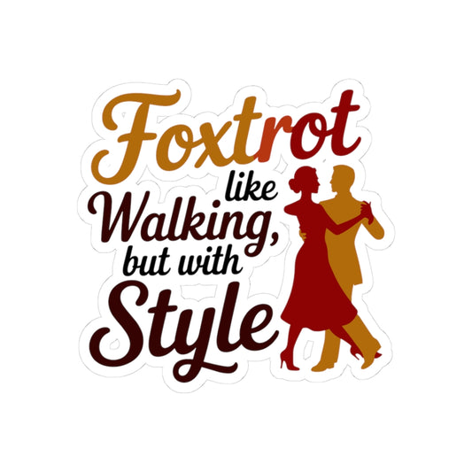 Foxtrot Style Sticker - Elegant Walking Vinyl Decal for Dancers, Ballroom Enthusiasts