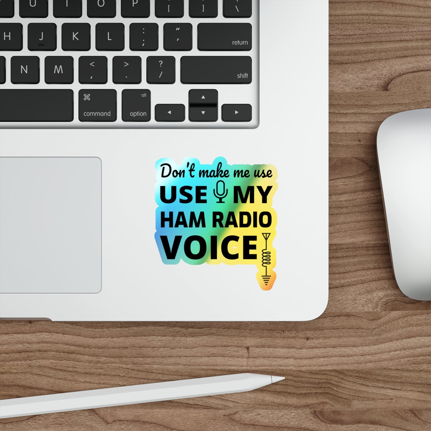 Amateur Ham Radio Operator Stickers Holographic Vinyl Decal - Call Signs & QSOs for Radio Veterans