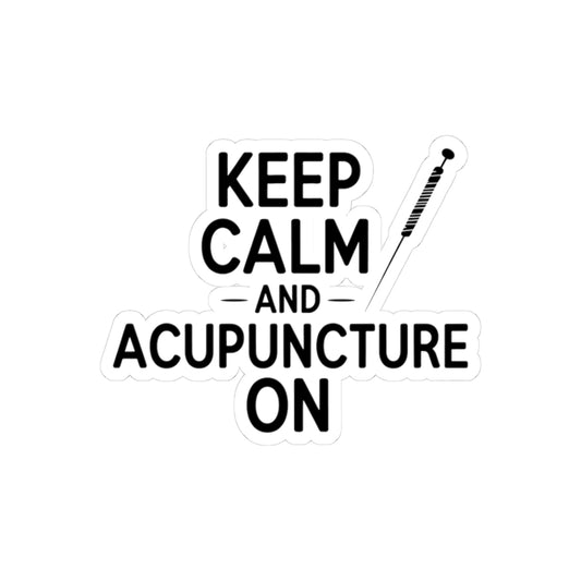 Calm Acupuncture Sticker - Keep Treating Vinyl Decal for Acupuncturists, TCM Practitioners