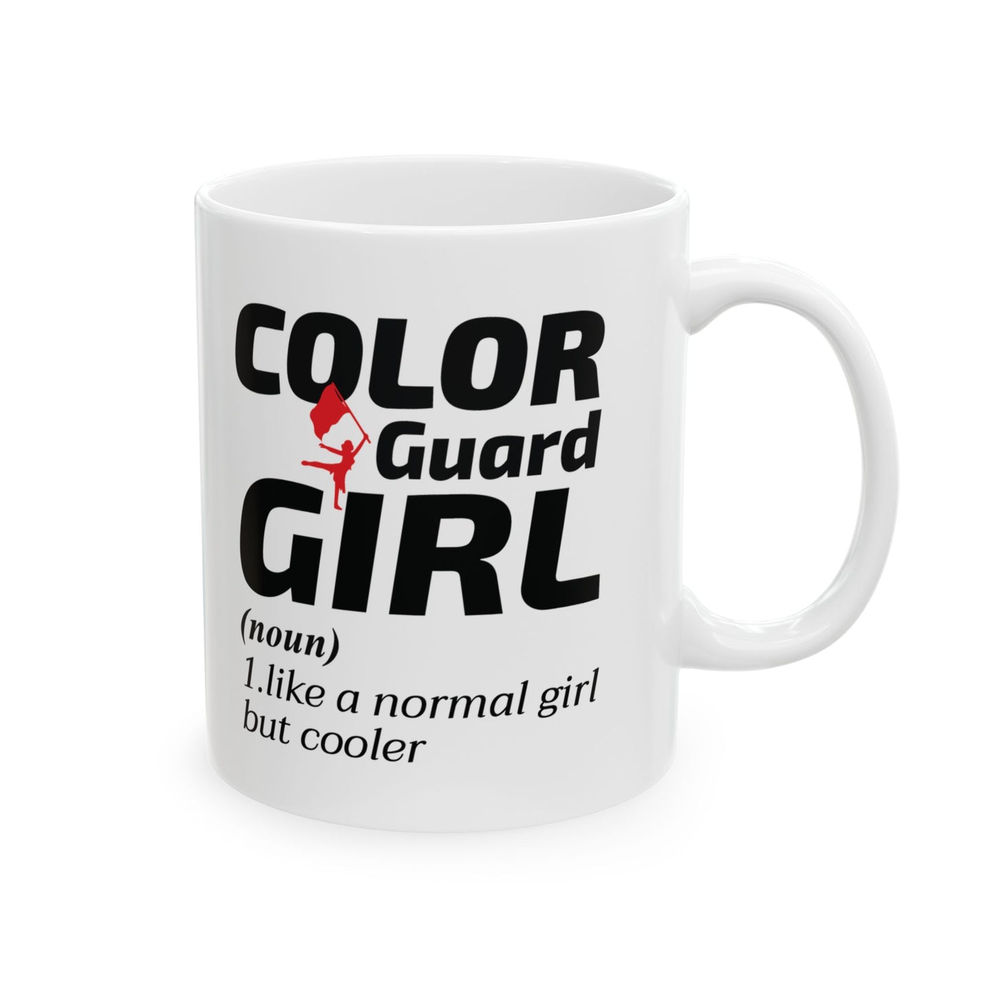 Color Guard Girl Mug | Flag Team Dance Performance Marching Band Gift